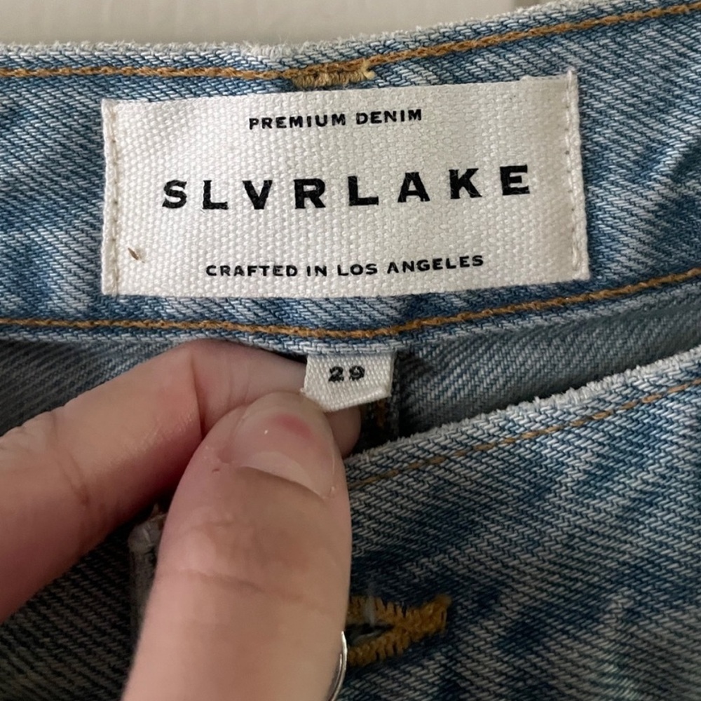 NWT SLVRLAKE Women's Patch Pocket High Waist Cotton Flare Jeans. Size 29. - Picture 7 of 8